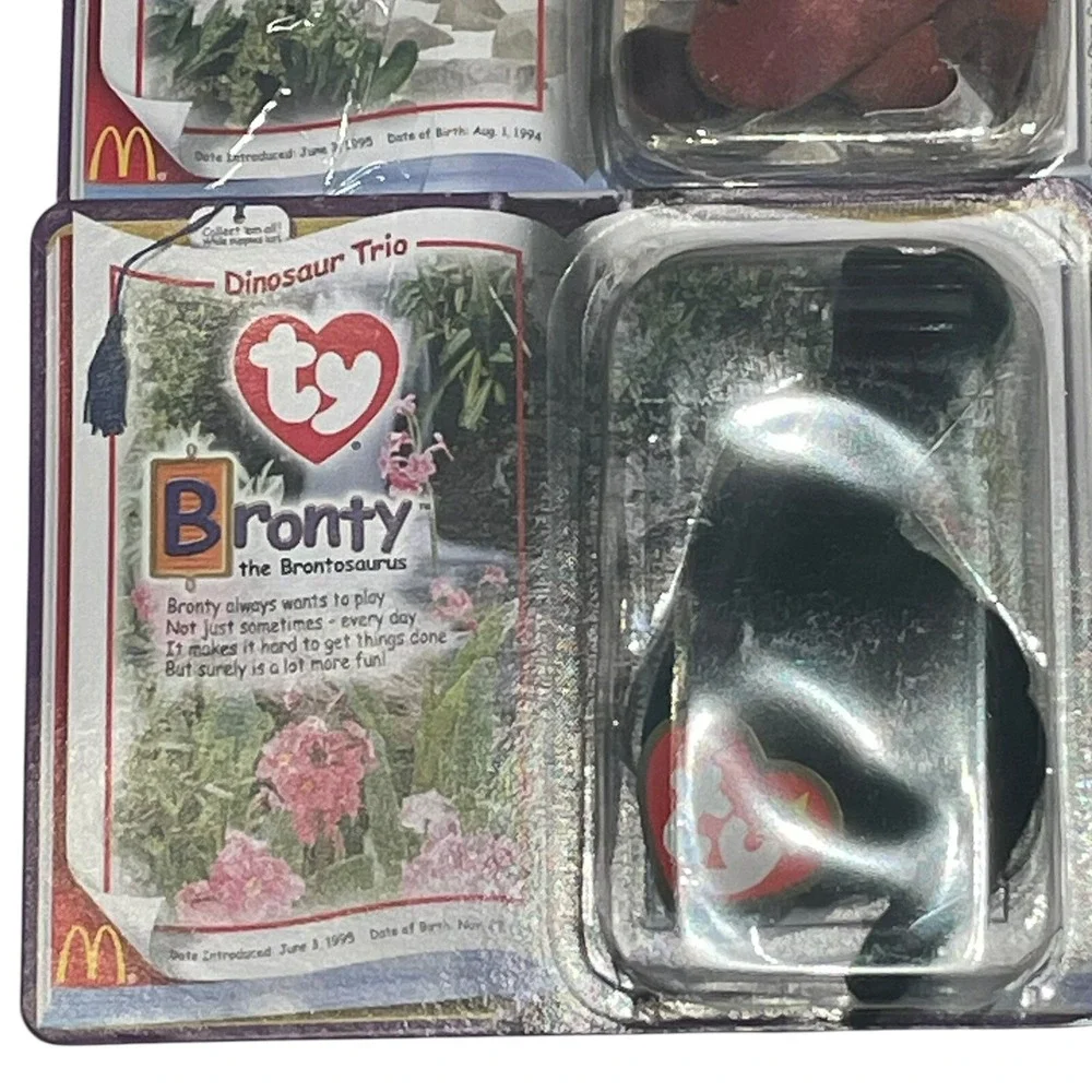2000 Mcdonald's TY Beanie Babies Special Dinosaur Trio -3 Beanie‎ Set